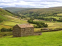 A view down Swaledale (Yorkshire Dales), from near Thwaite.