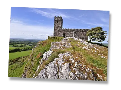 Brentor Church, Dartmoor, Devon - Click to view or buy this customisable greeting card